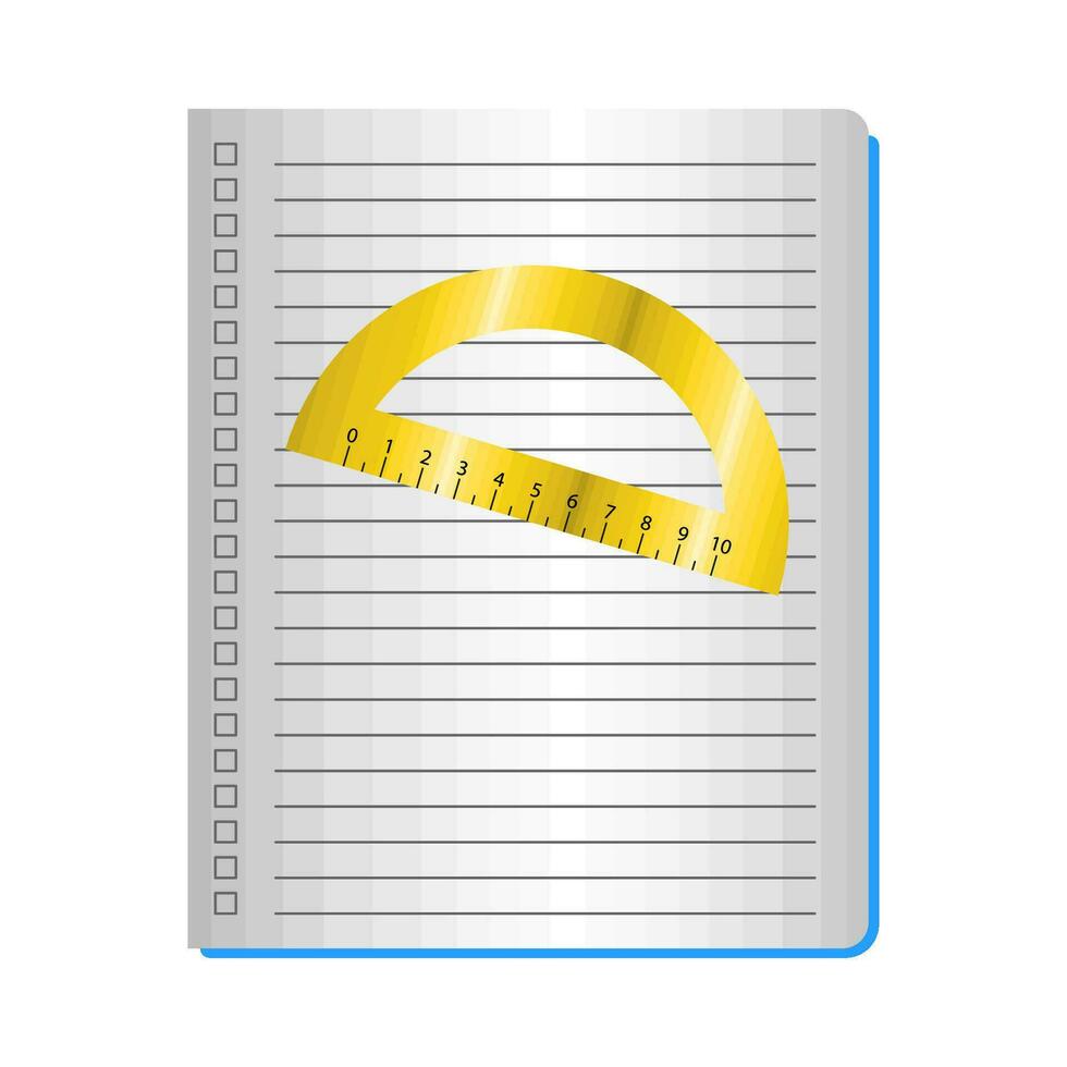 ruler in book illustration vector