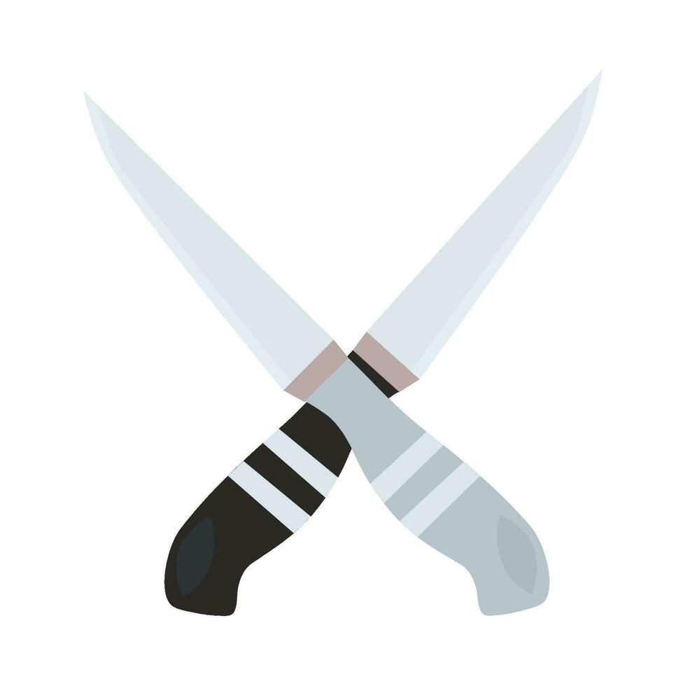 cuchillo batería de cocina ilustración vector
