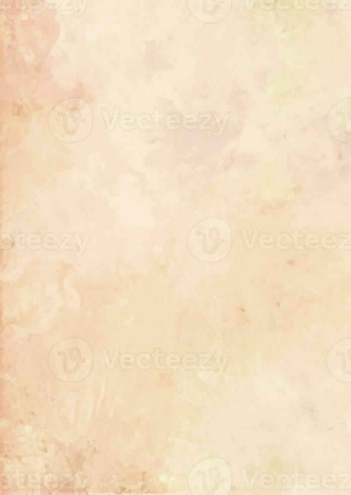 Pastel orange watercolor ink brush paper background photo