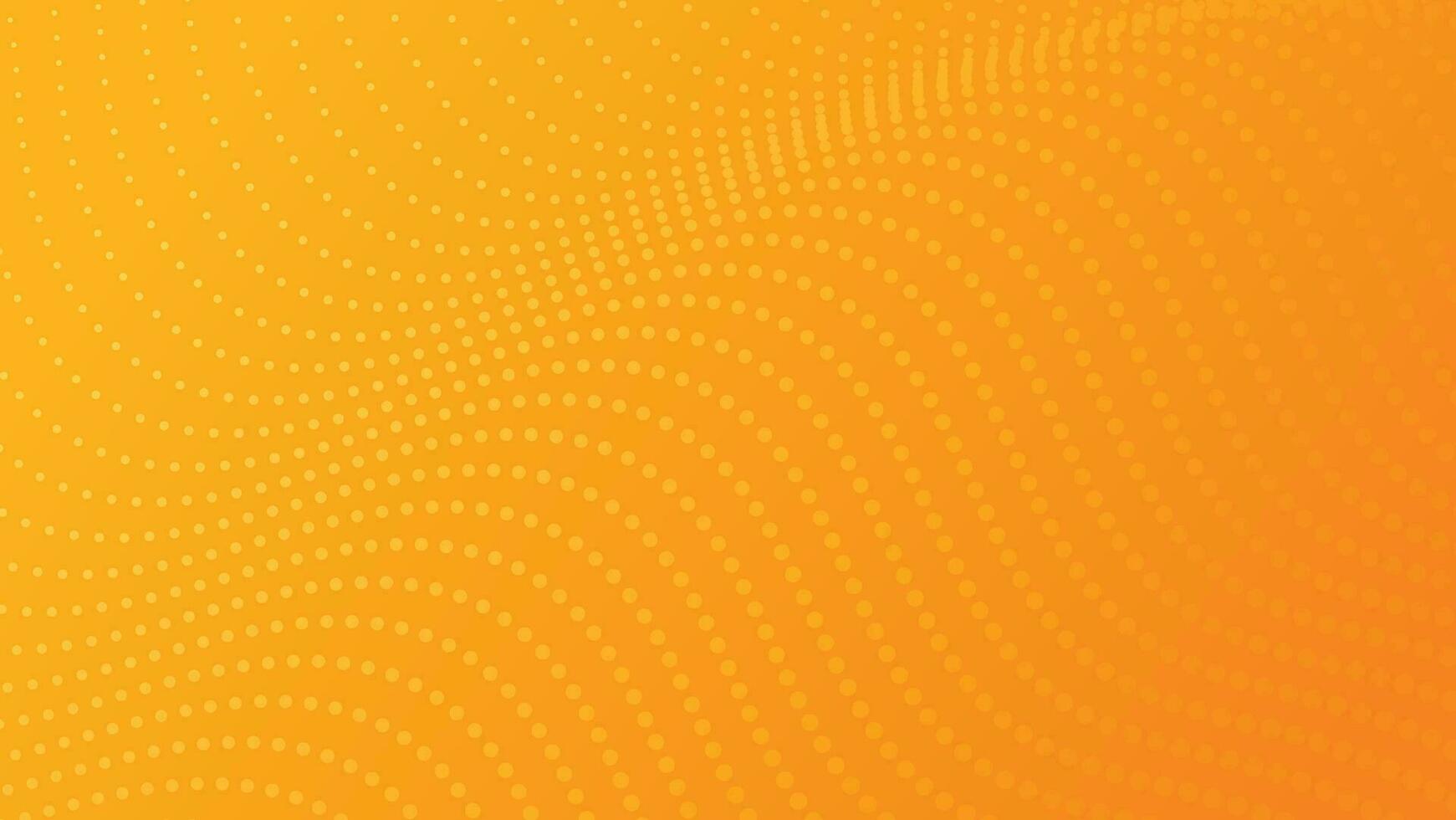 abstract background with orange color dot wavy pattern vector