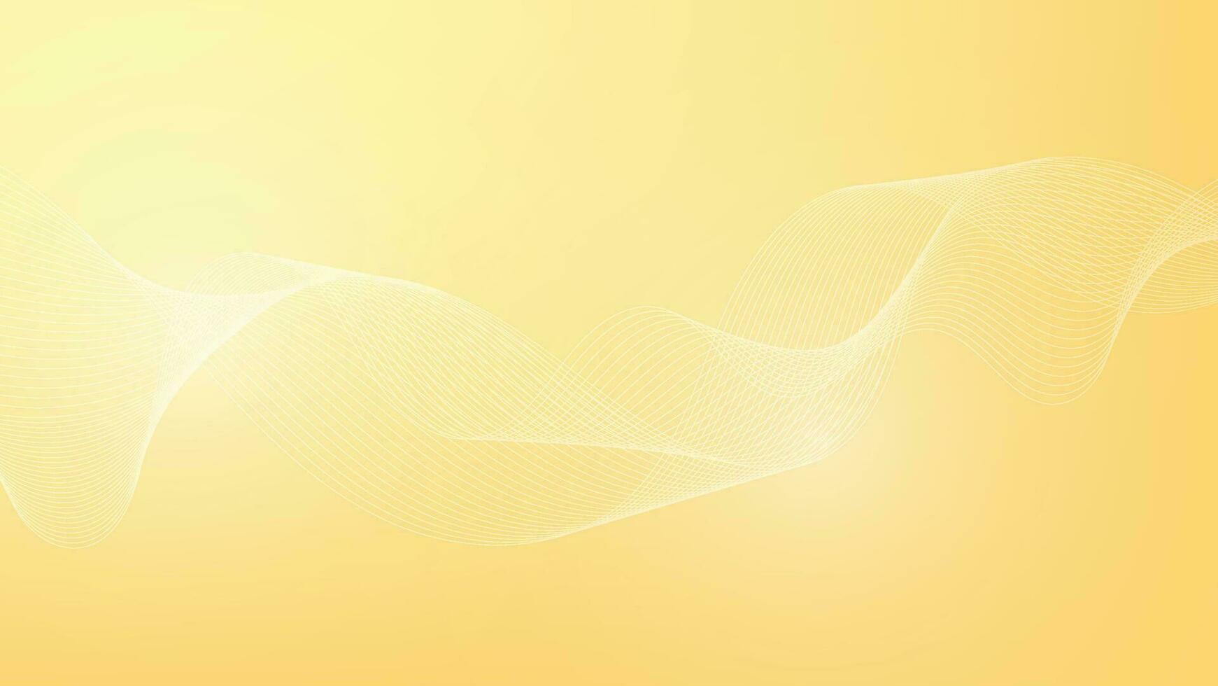 abstract yellow background with wave lines pattern for modern graphic design decoration vector