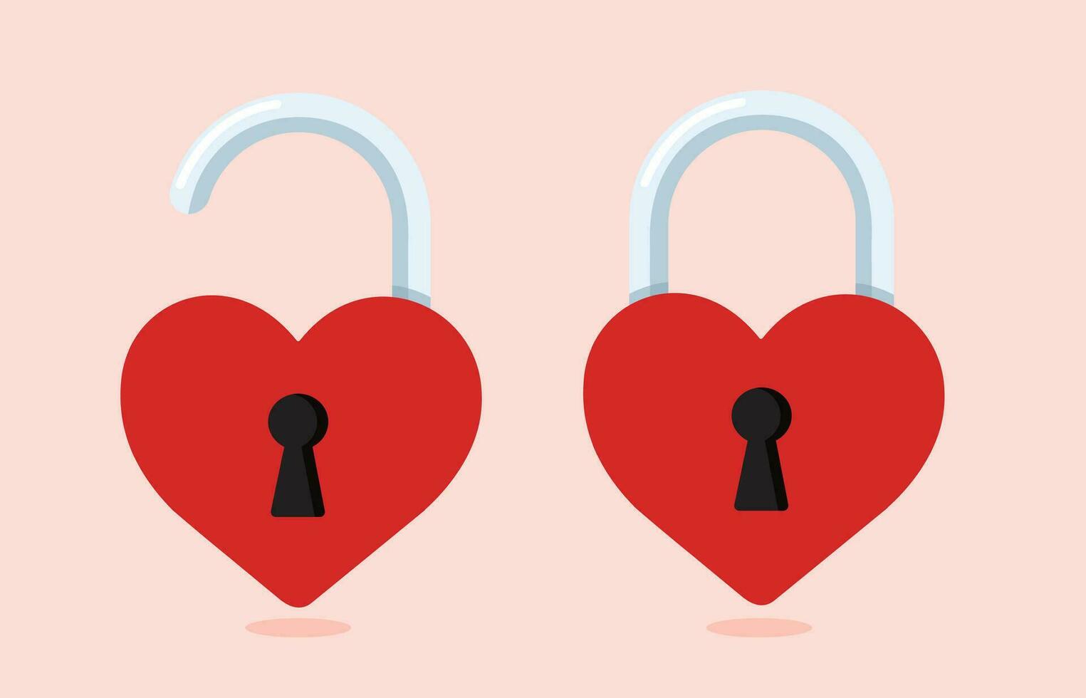 heart with keyhole vector illustration