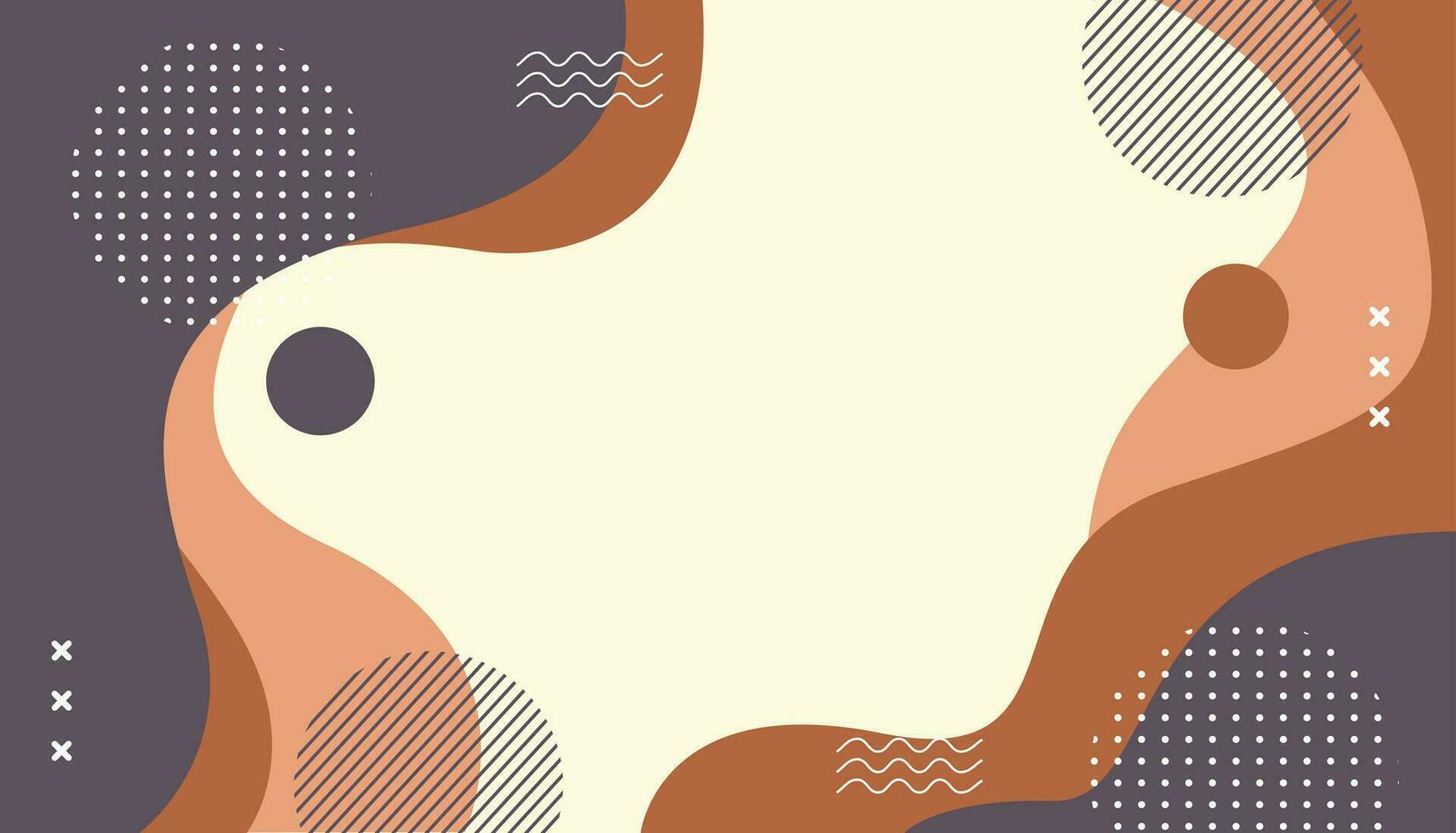 Abstract background minimalist, hand-drawn with geometric and organic shapes in different shades of brown. simple trendy flat vector illustration