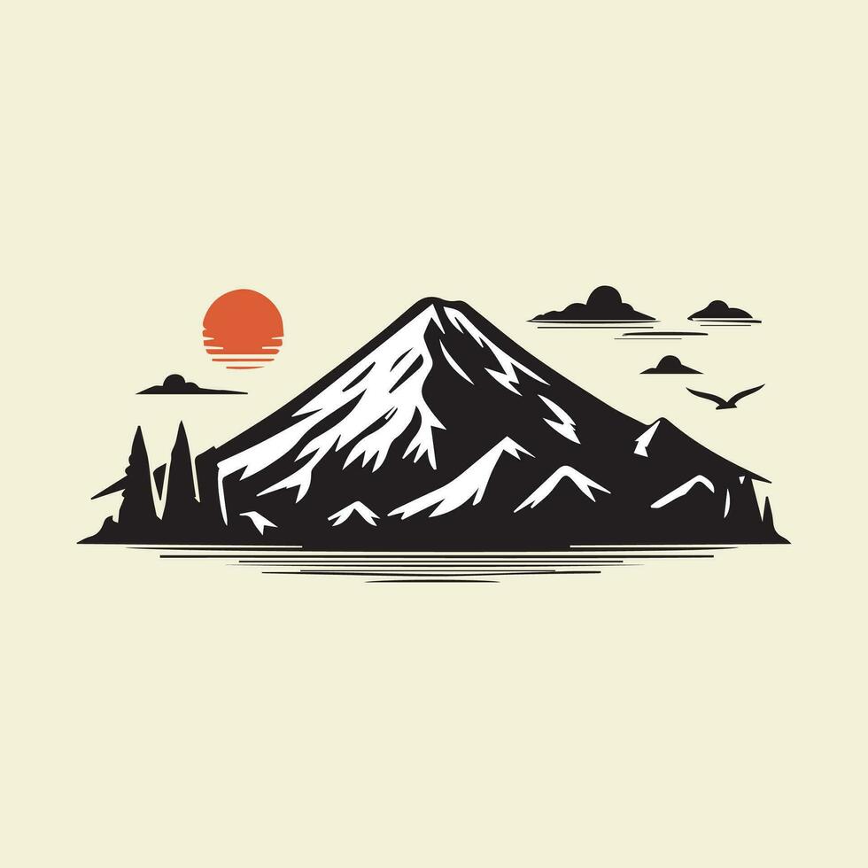 montar fuji de Japón ilustración vector plano estilo