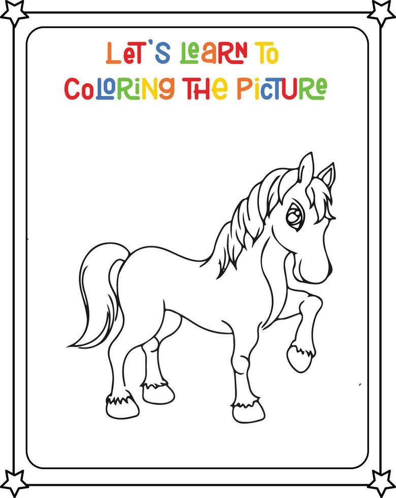 vector drawing image horse