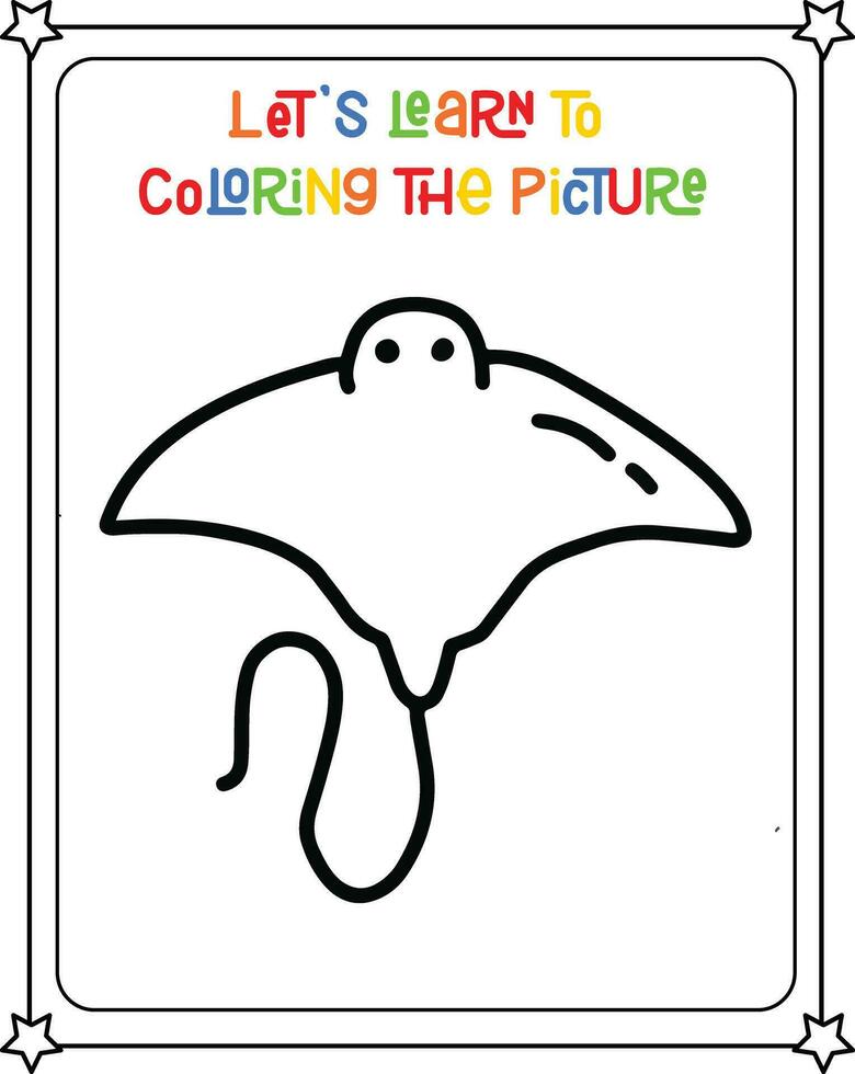 vector drawing image stingray
