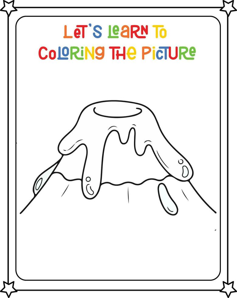 vector drawing image lava volcano