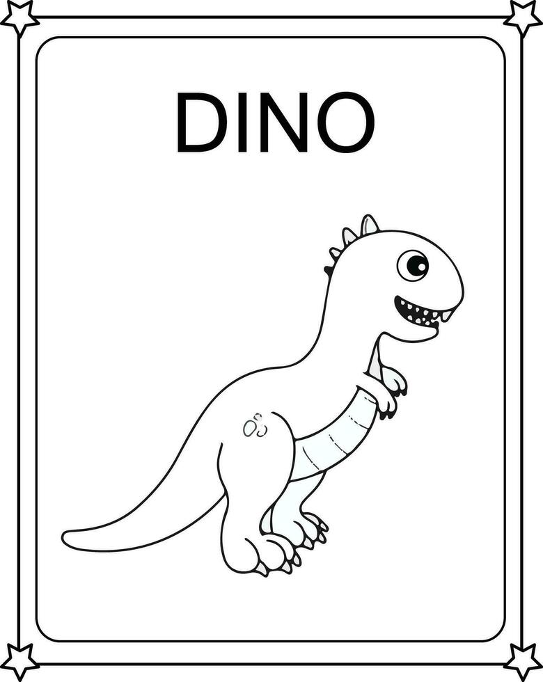 vector drawing image cute dino