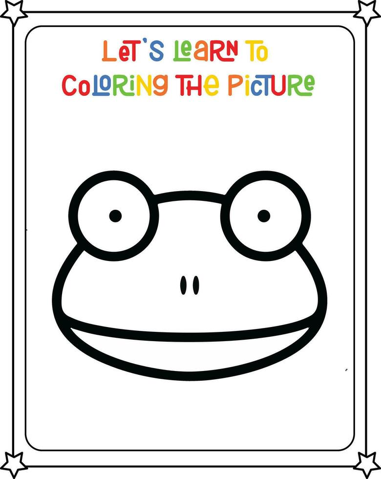vector drawing image head frog