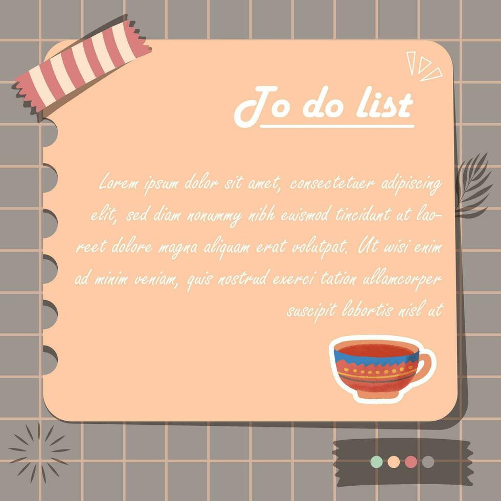 cute planner scrapbook notebook memo vector