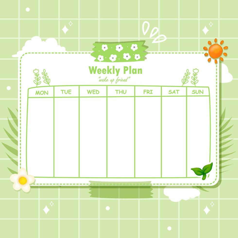 cute planner scrapbook notebook memo vector