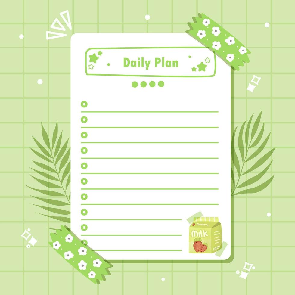 cute planner scrapbook notebook memo vector