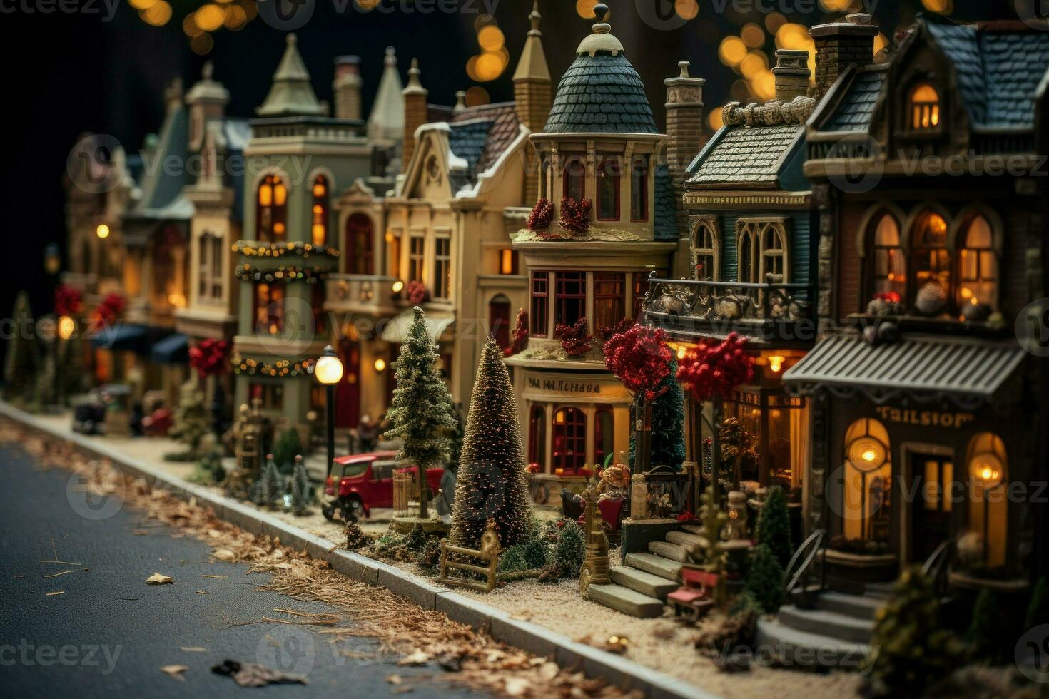 AI generated Christmas Village Displays - Generative AI photo