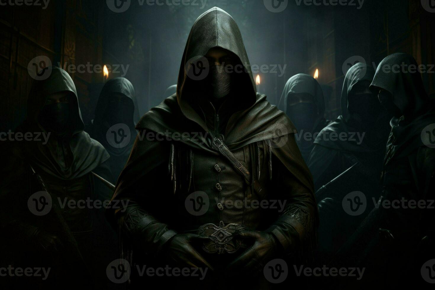 AI generated Shadowy assassins, trained in the art of stealth and infiltration - Generative AI photo