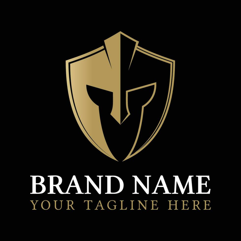 Spartan Shield Logo Template vector