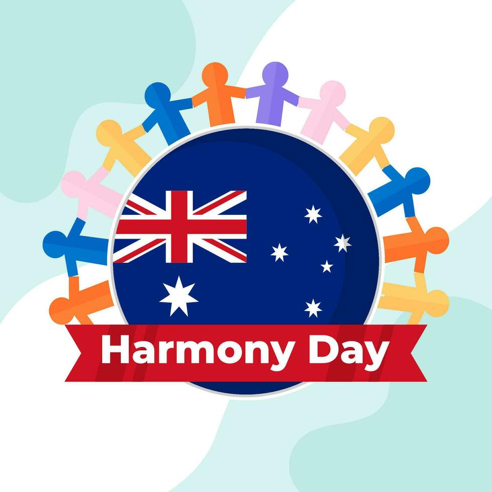 Harmony Day illustration vector background. Vector eps 10