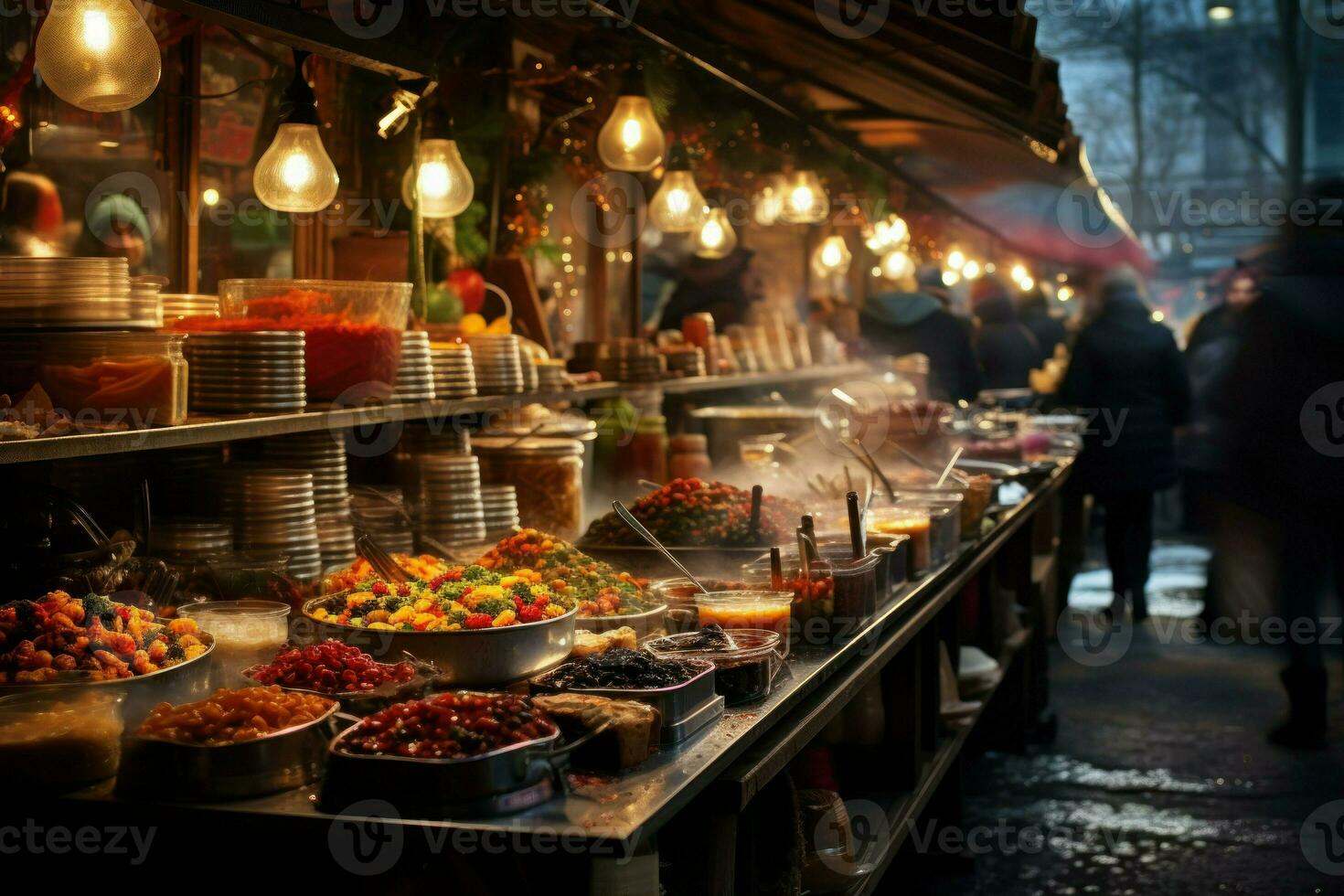 AI generated Holiday Market Food - Generative AI photo