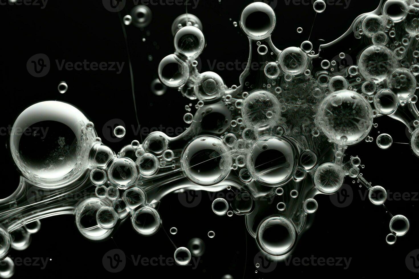 AI generated Frozen Bubbles - Generative AI photo