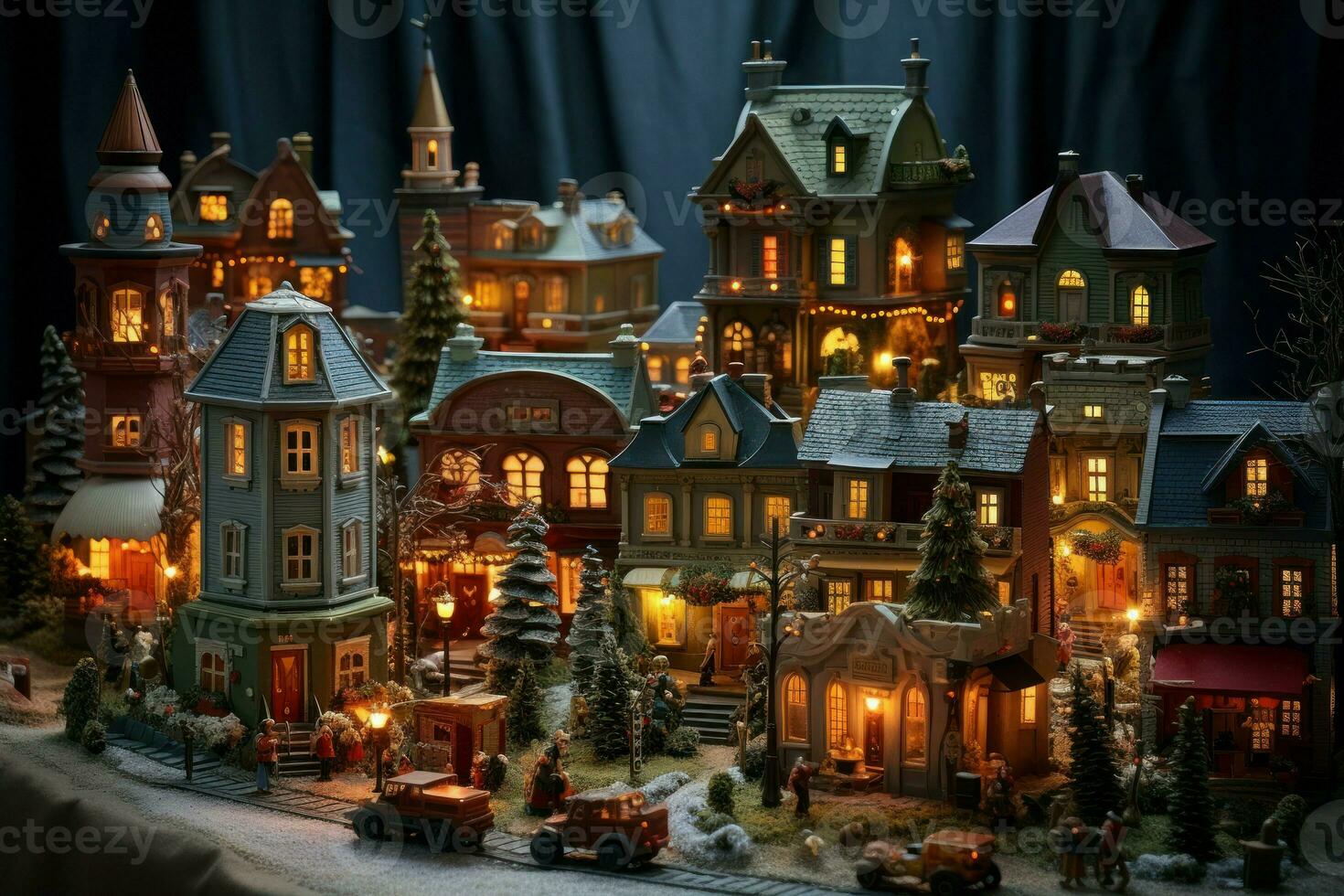 AI generated Christmas Village Displays - Generative AI photo