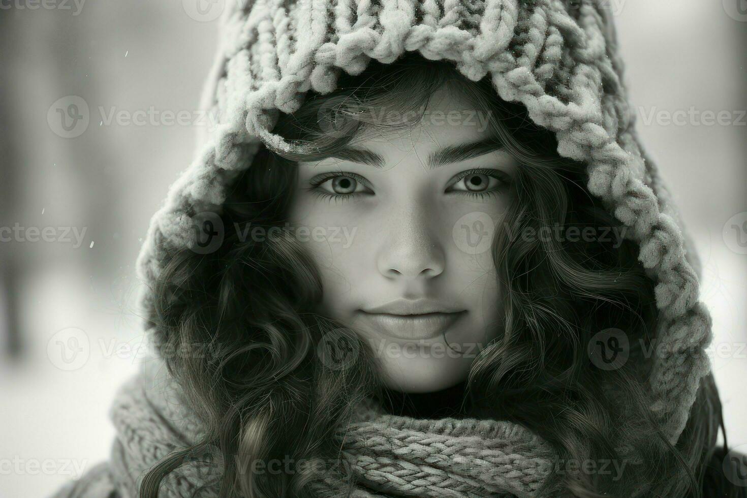 AI generated Winter Portraits - Generative AI photo