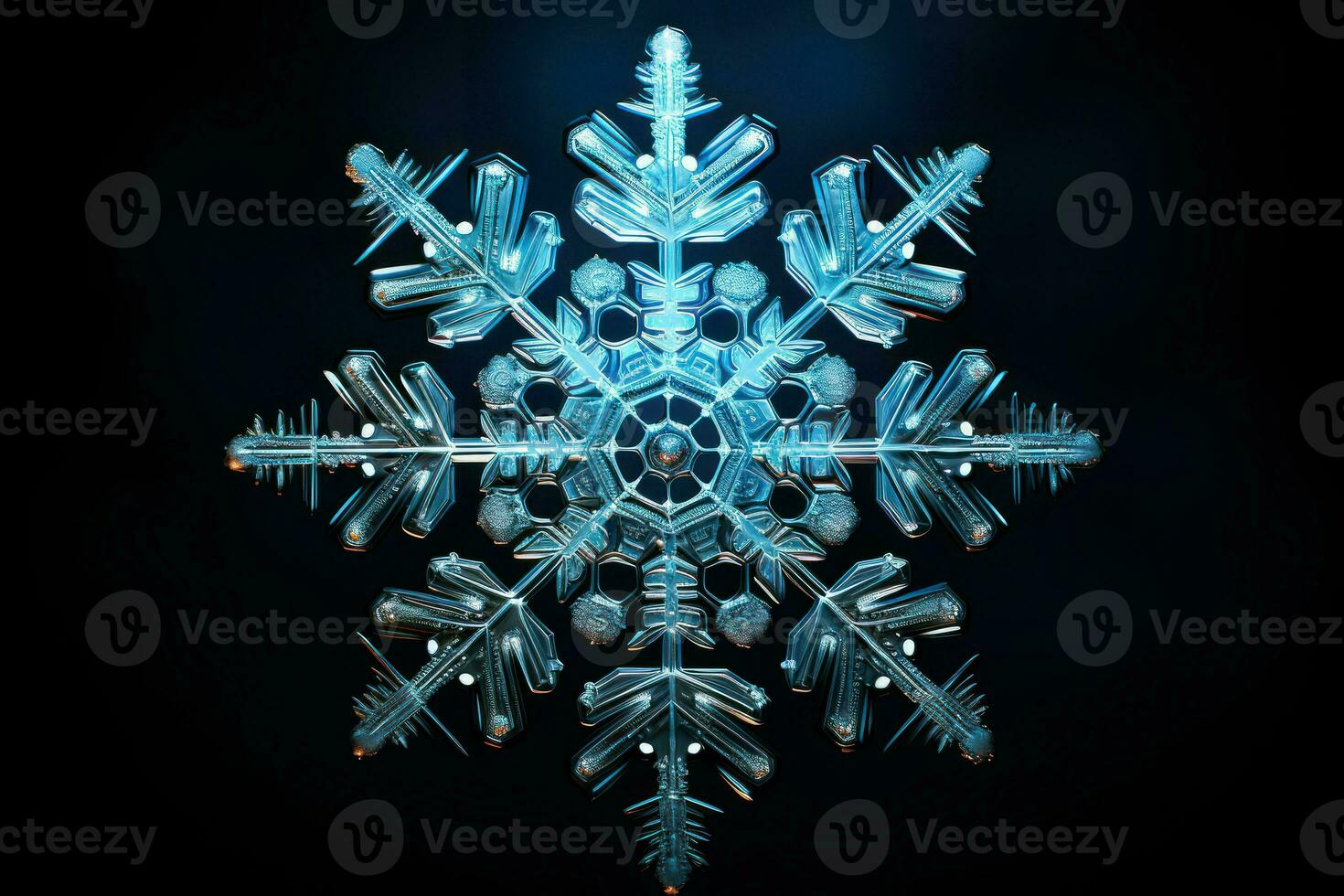 AI generated Snowflakes - Generative AI photo