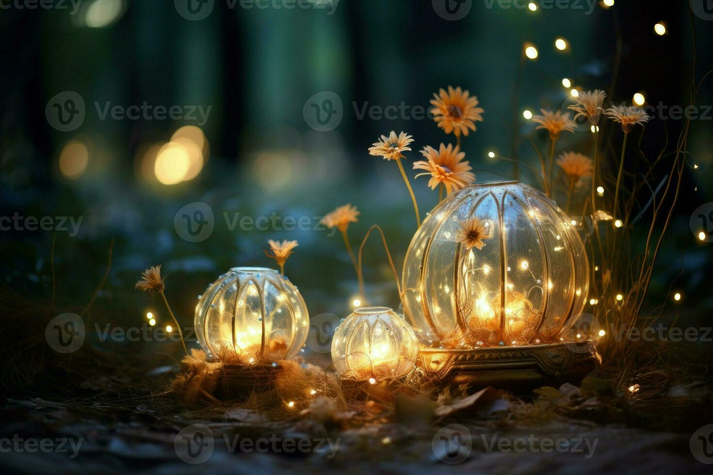 AI generated Twinkling Bokeh - Generative AI photo