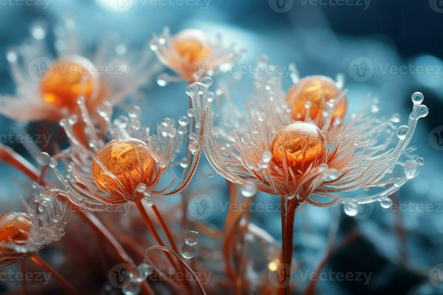 AI generated Frozen Macro - Generative AI photo