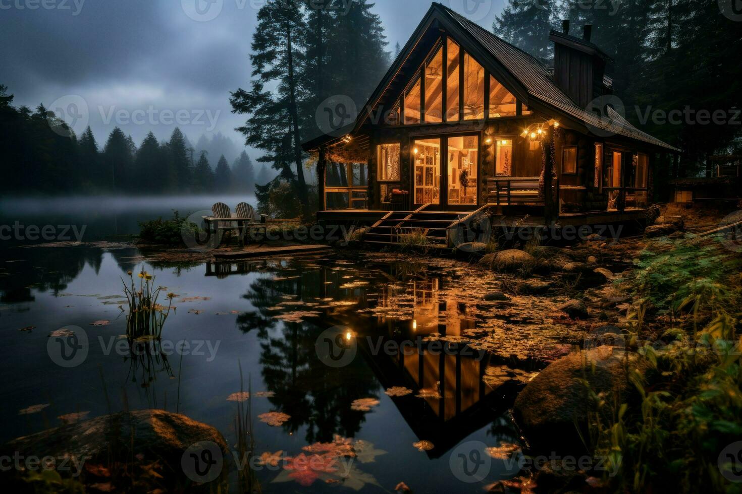 AI generated Cozy Cabin Retreats - Generative AI photo