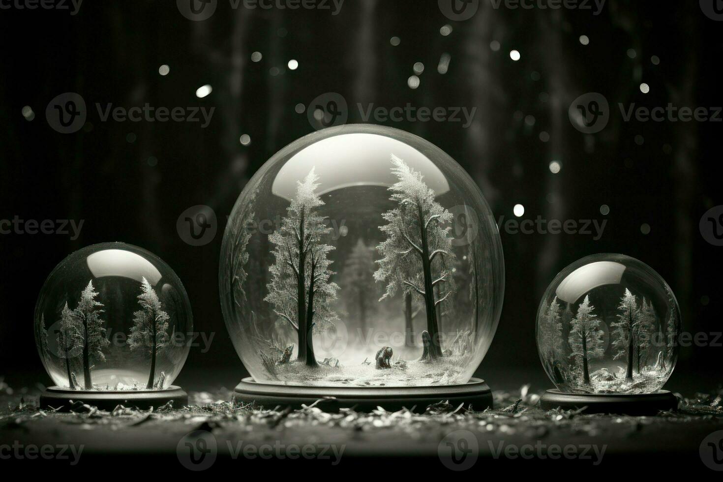 AI generated Snow Globes - Generative AI photo