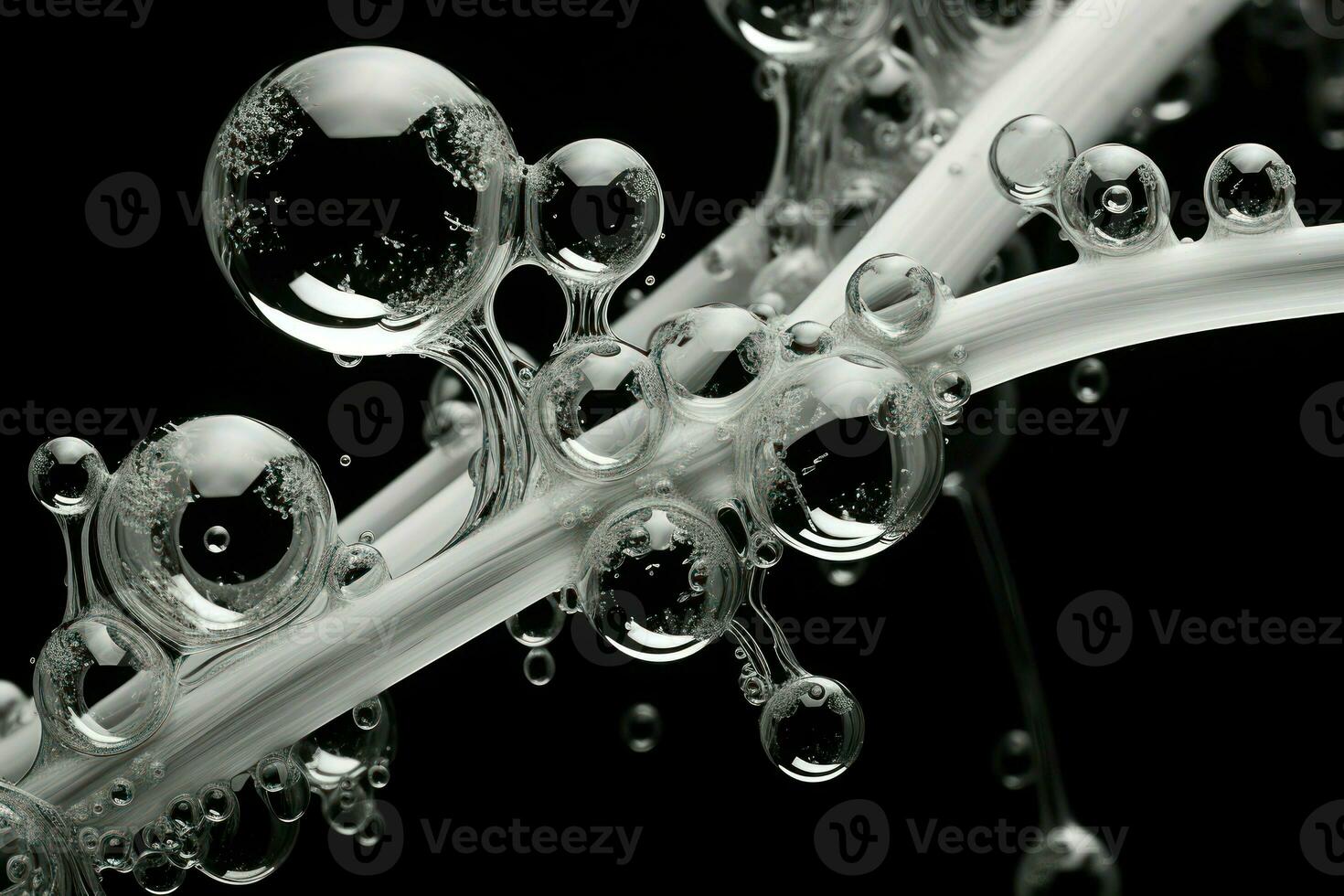 AI generated Frozen Bubbles - Generative AI photo