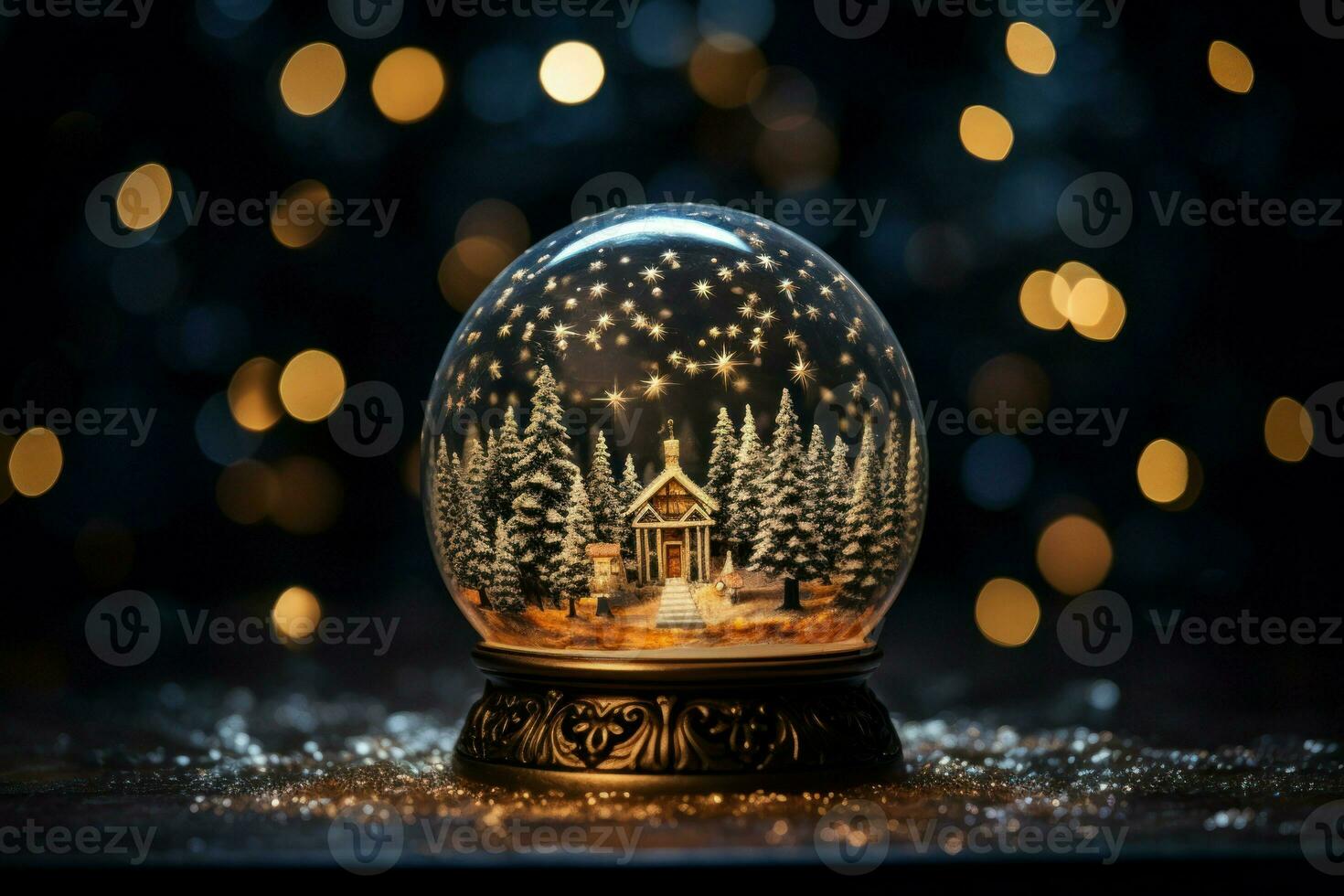 AI generated Snow Globes - Generative AI photo