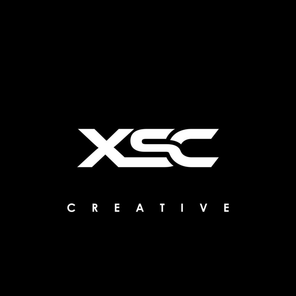 xsc letra inicial logo diseño modelo vector ilustración