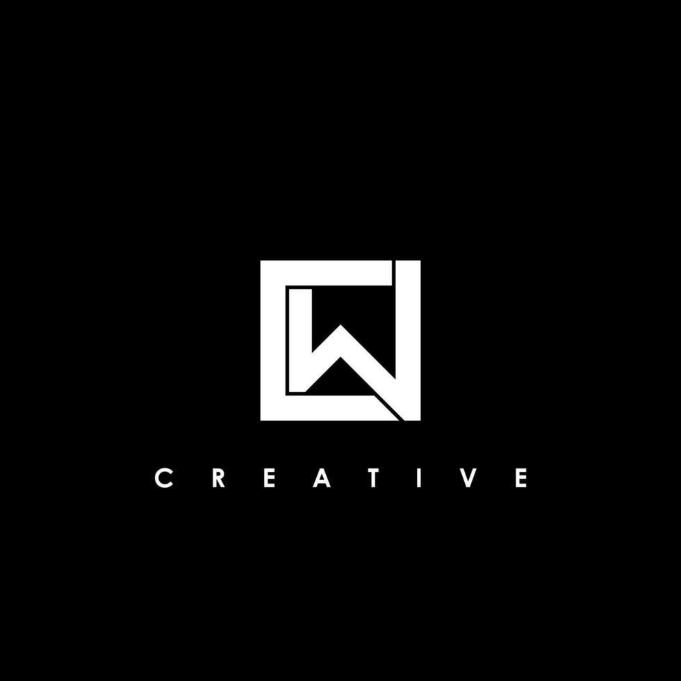 CW Letter Initial Logo Design Template Vector Illustration