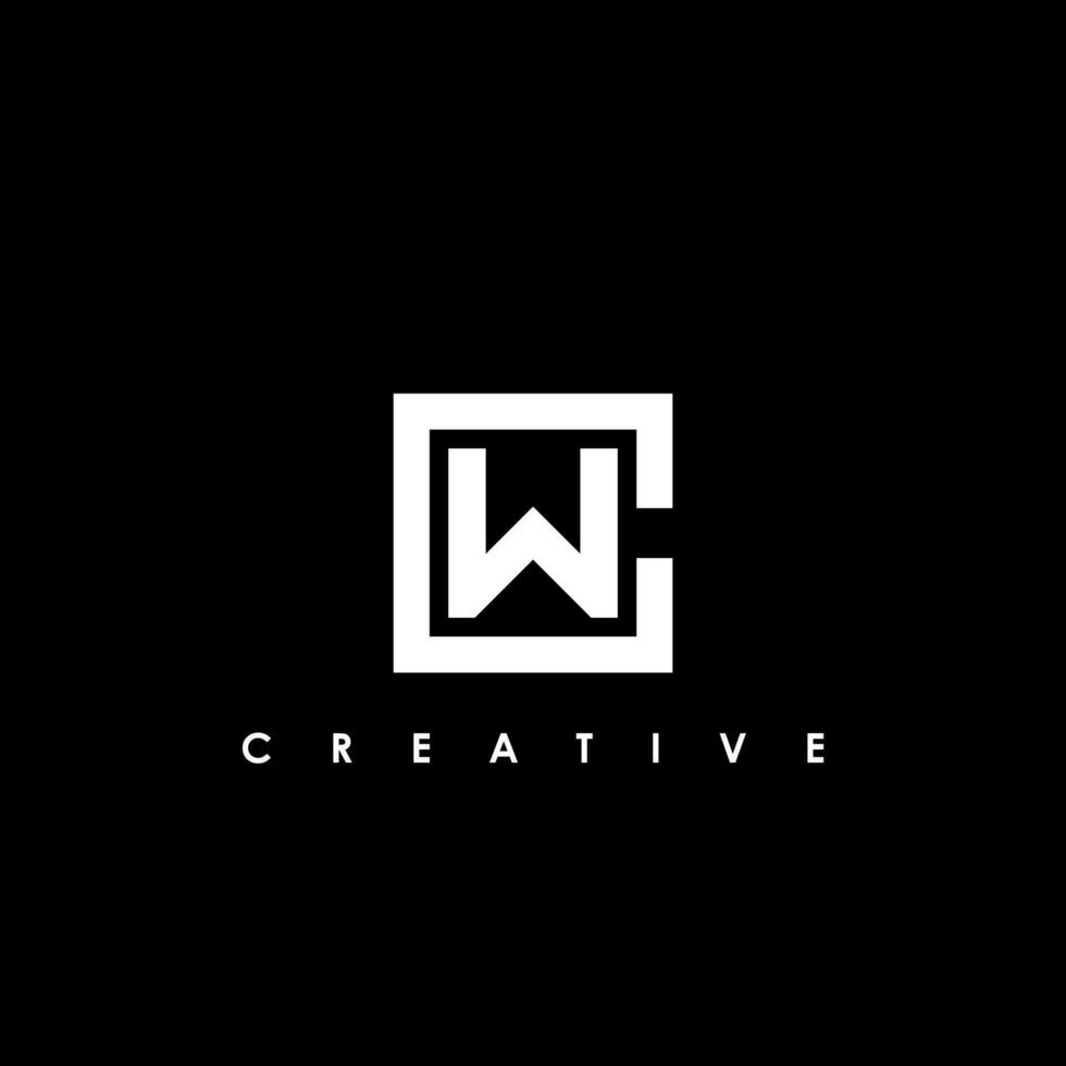 CW Letter Initial Logo Design Template Vector Illustration