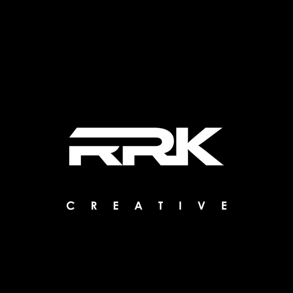 rrk letra inicial logo diseño modelo vector ilustración