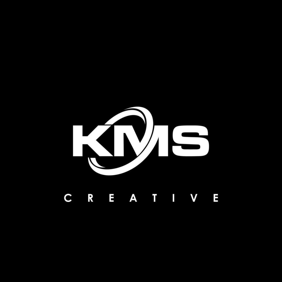 kms letra inicial logo diseño modelo vector ilustración