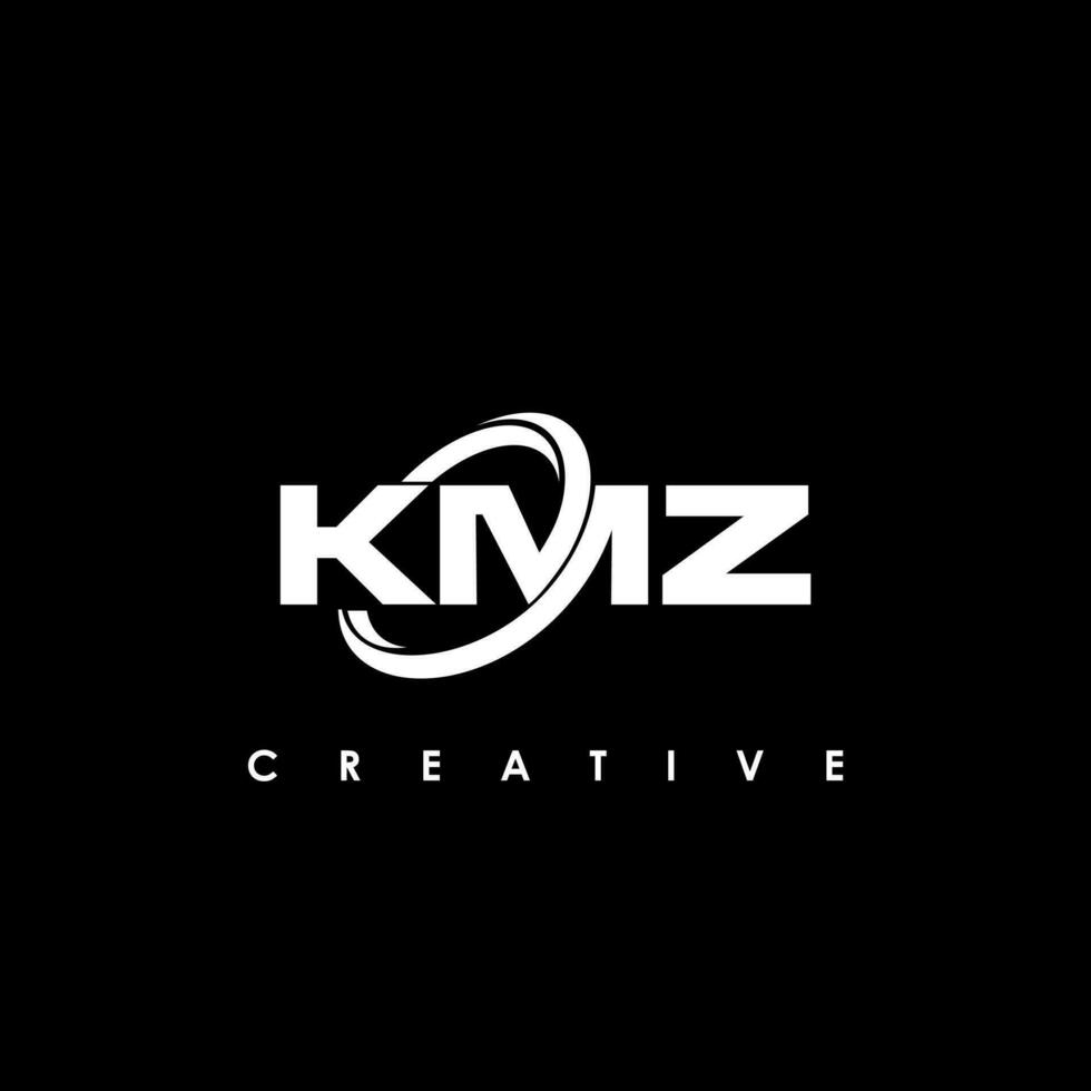 KMZ Letter Initial Logo Design Template Vector Illustration