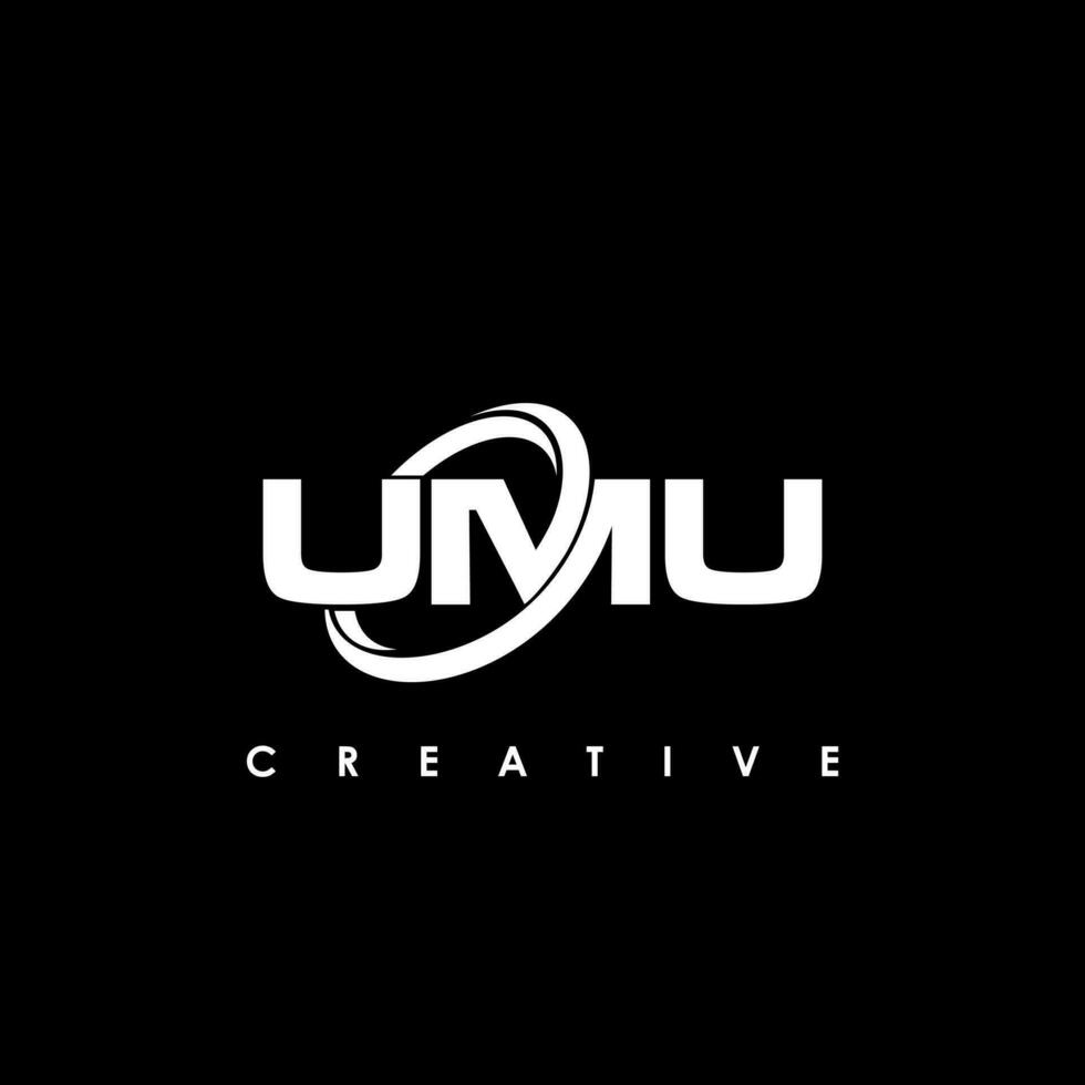 umu letra inicial logo diseño modelo vector ilustración