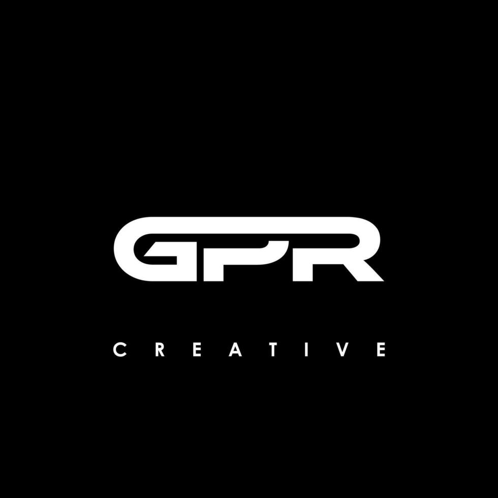 gpr letra inicial logo diseño modelo vector ilustración