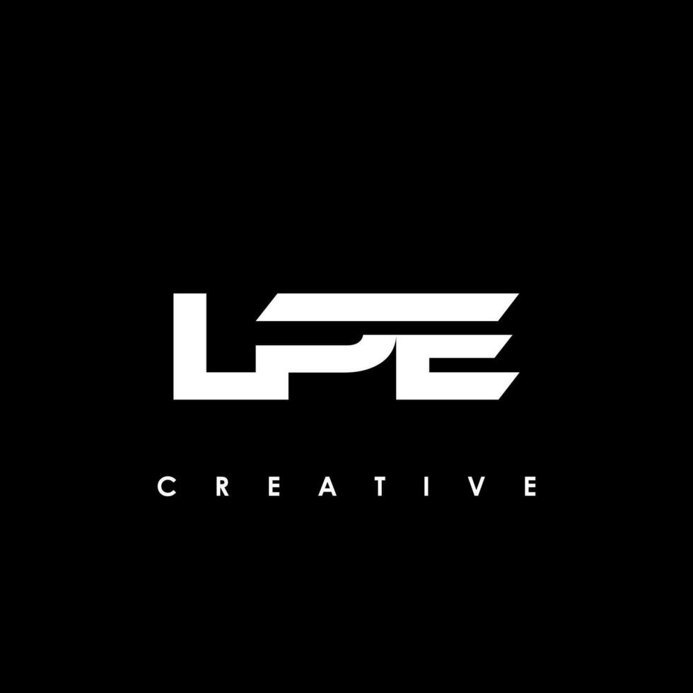 LPE Letter Initial Logo Design Template Vector Illustration