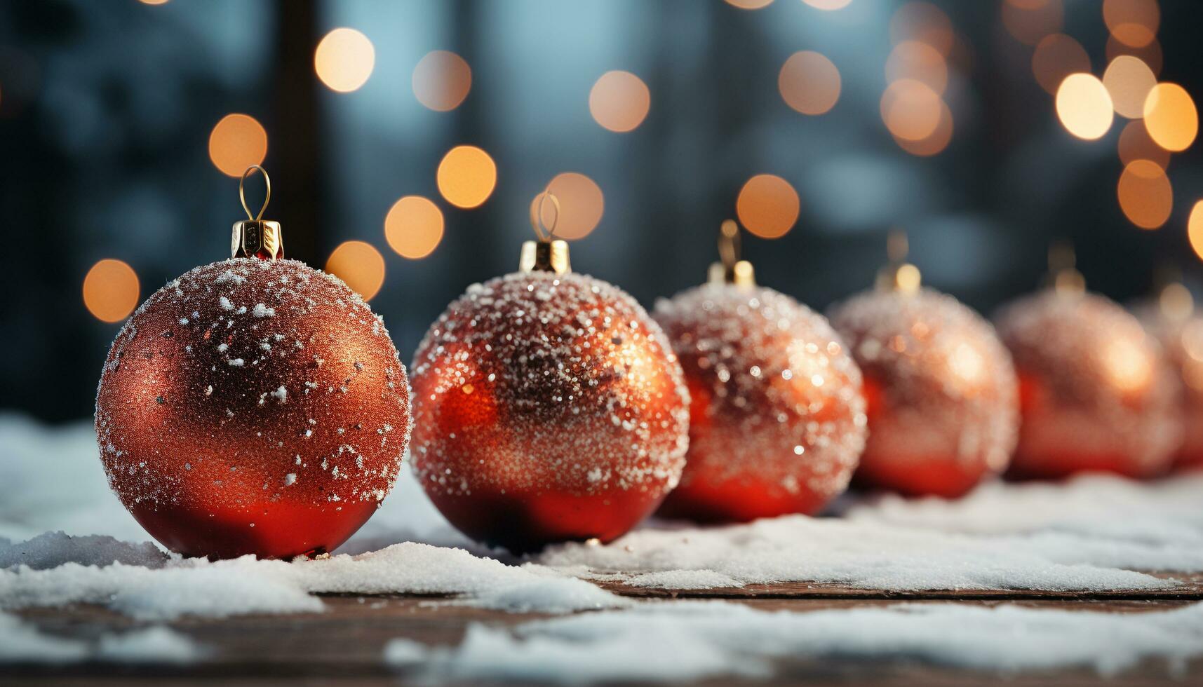 AI generated Glowing snowflake ornament decorates dark winter night with humor generated by AI photo