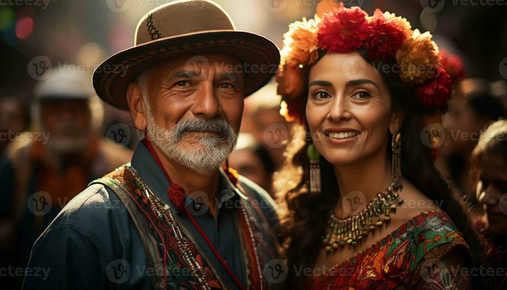 ai generado un alegre celebracion de culturas con sonriente hombres y mujer generado por ai foto