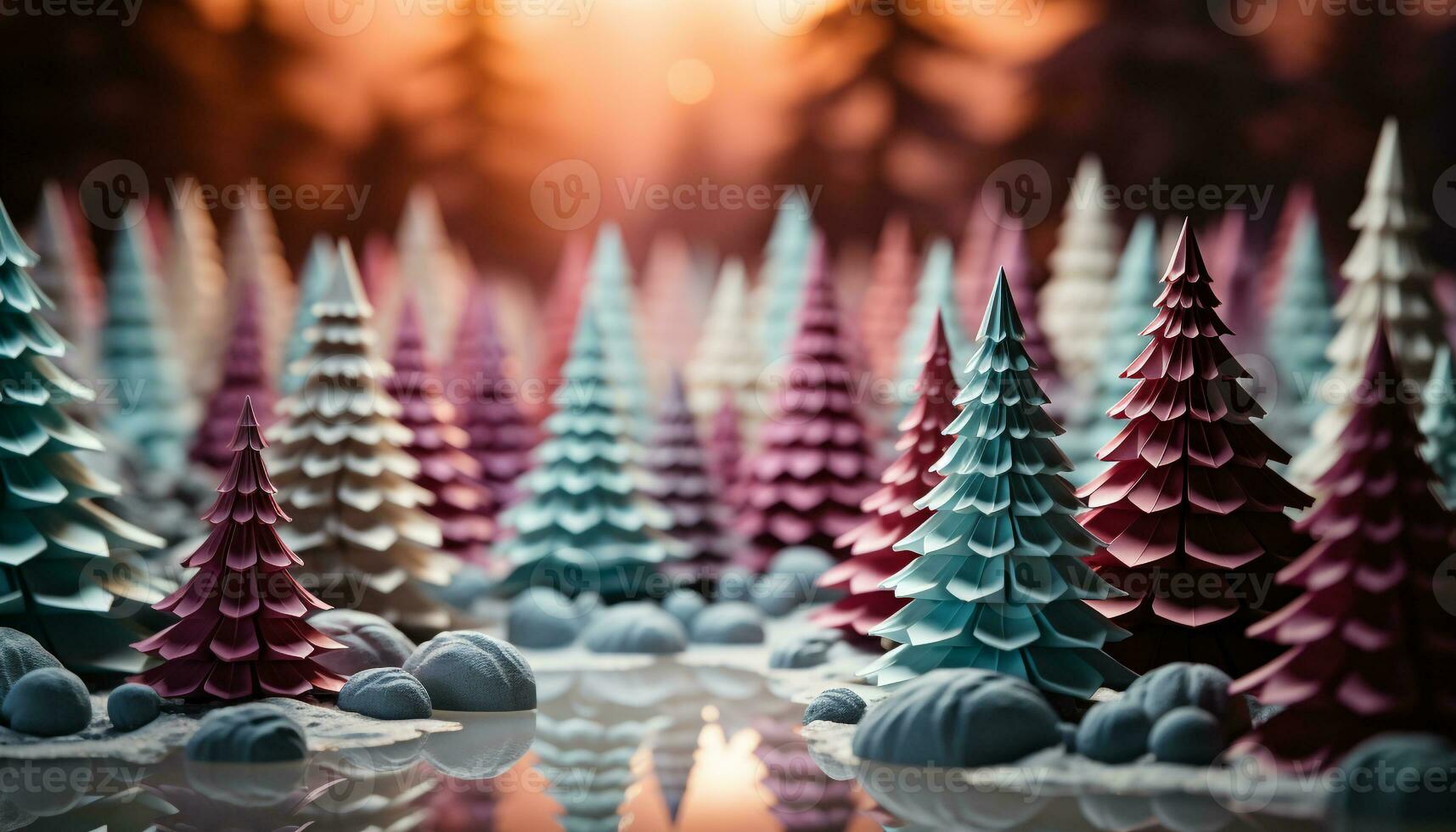 AI generated Vibrant colors illuminate nature abstract shapes in a close up generated by AI photo