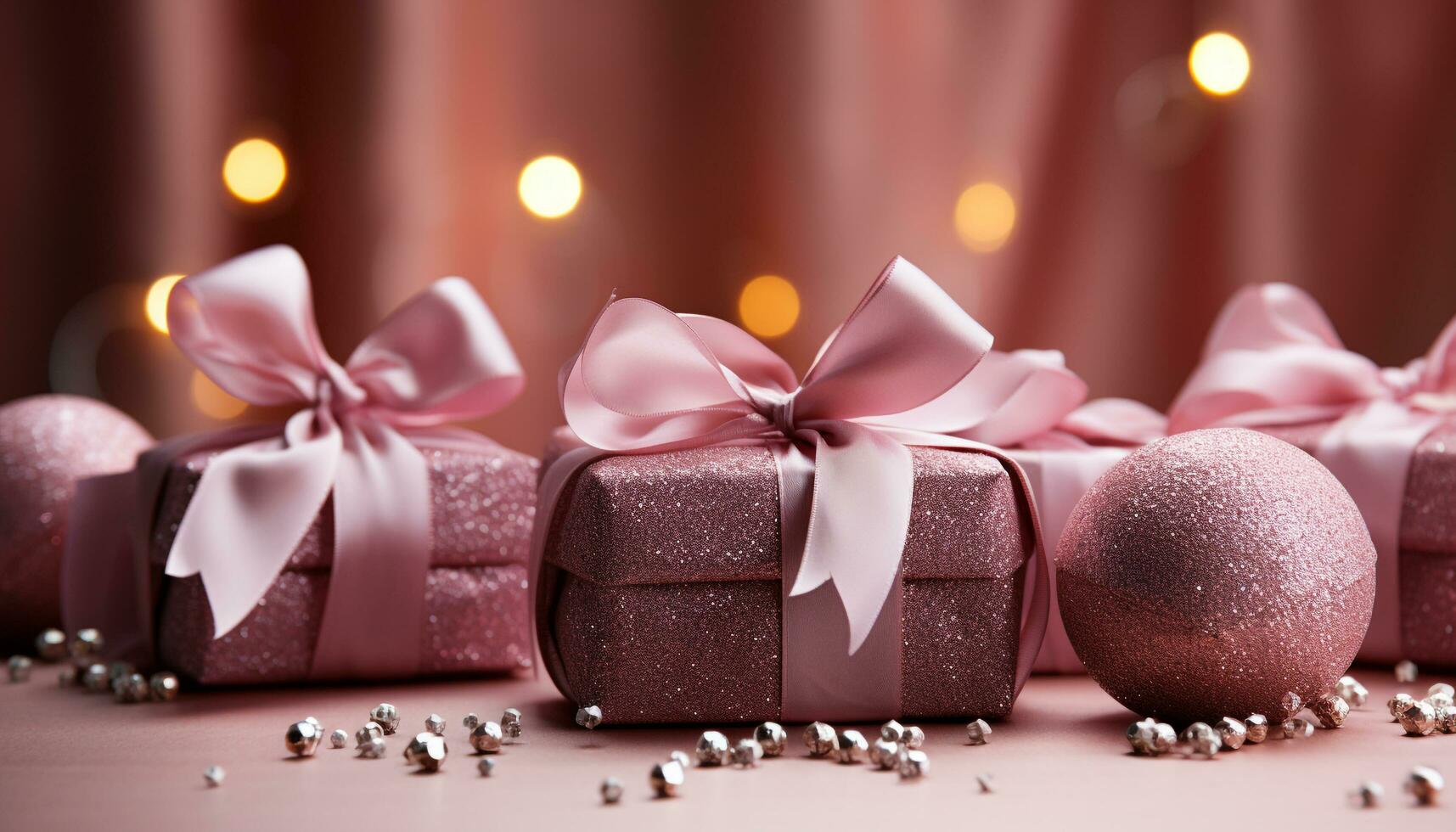 AI generated A festive box of chocolate, a gift of love generated by AI photo