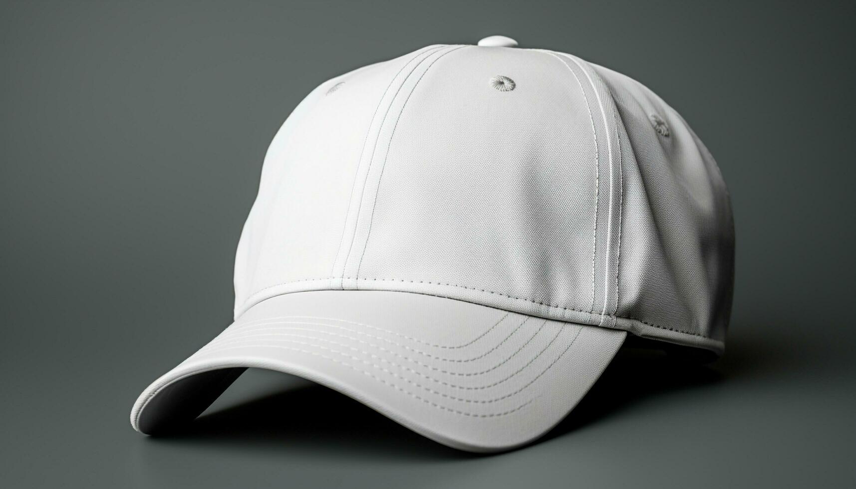 AI generated Fashionable baseball cap in clean white color generated by AI photo