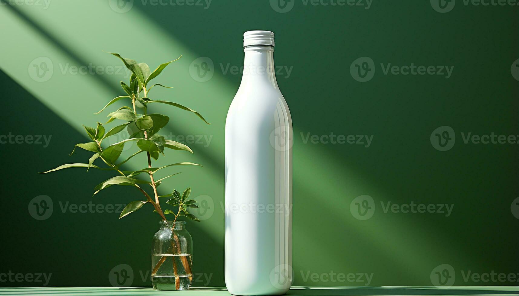 AI generated Freshness in a glass, nature healthy drink generated by AI photo