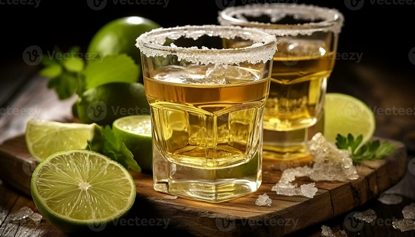 AI generated Refreshing cocktail with lime, whiskey, and citrus fruit generated by AI photo