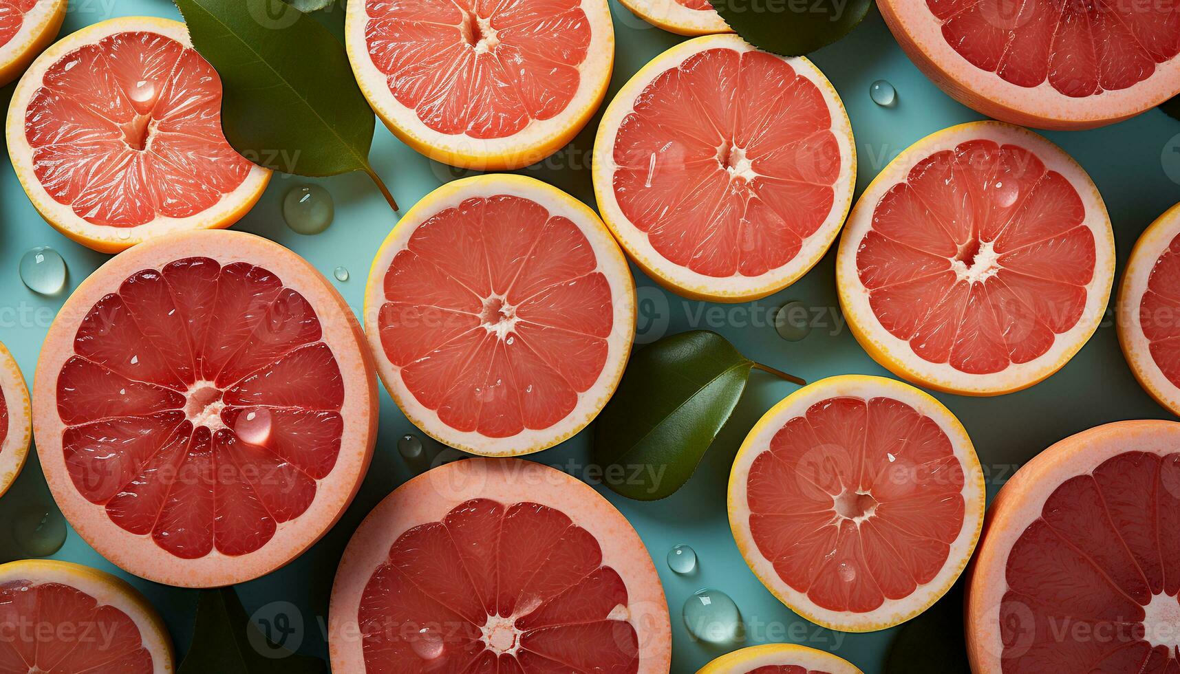 AI generated Freshness and nature in a juicy citrus fruit generated by AI photo
