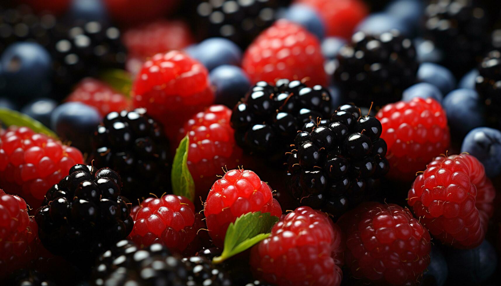 AI generated Freshness of nature gourmet dessert, healthy eating generated by AI photo