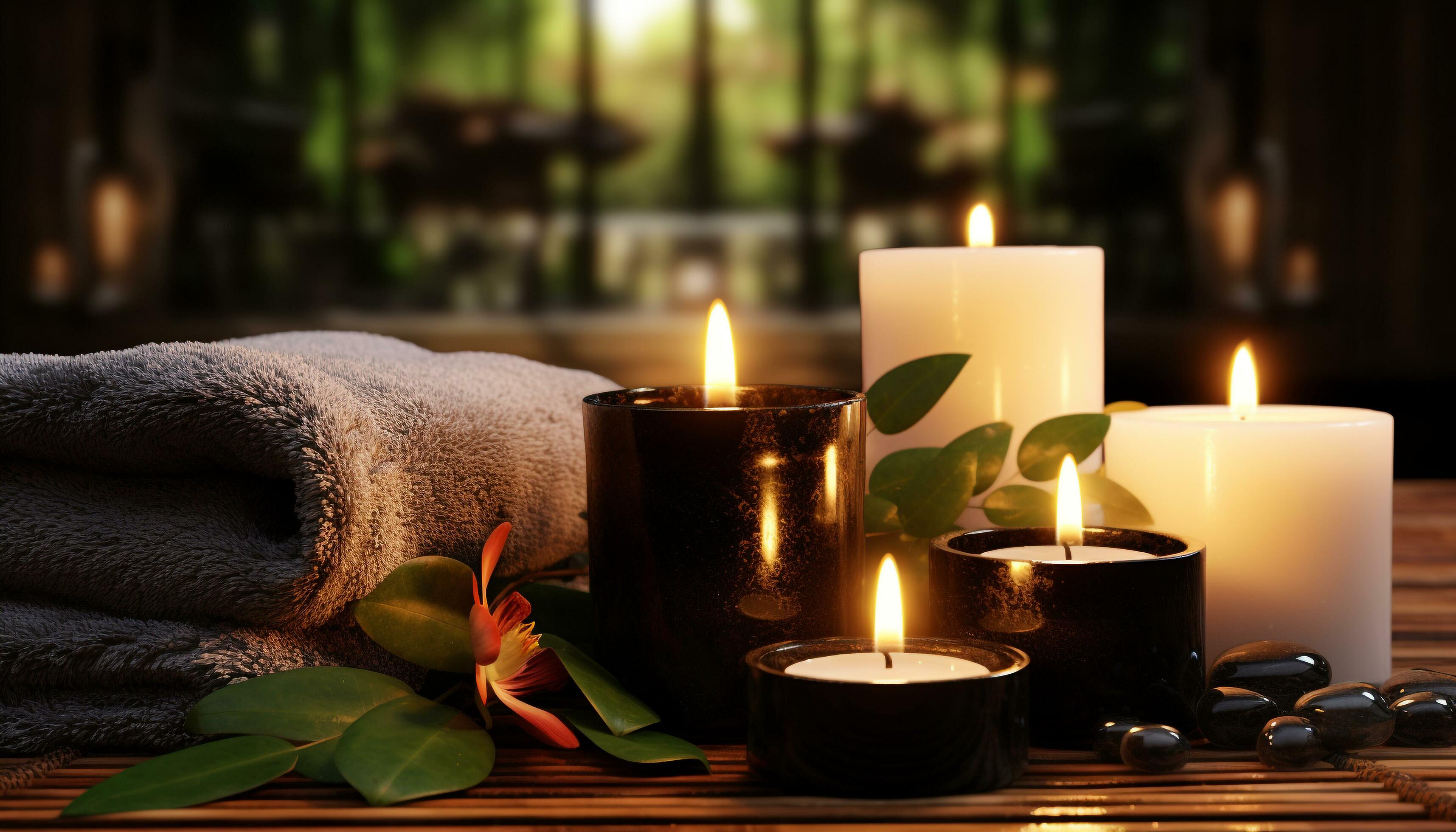 AI generated Relaxation and pampering in a tranquil spa generated by AI